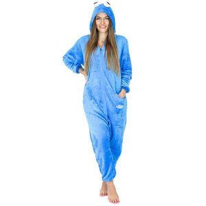Cozy Blue Hooded Pajama Onesie